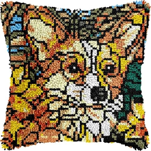 ANSIWEIGO Kissenbezugsset mit Tiermotiven, quadratische Kissenbezüge mit Reißverschluss, handwaschbar, gewebtes Polyesterdekor für Wohnzimmer und Schlafzimmer, 43 x 43 cm von ANSIWEIGO