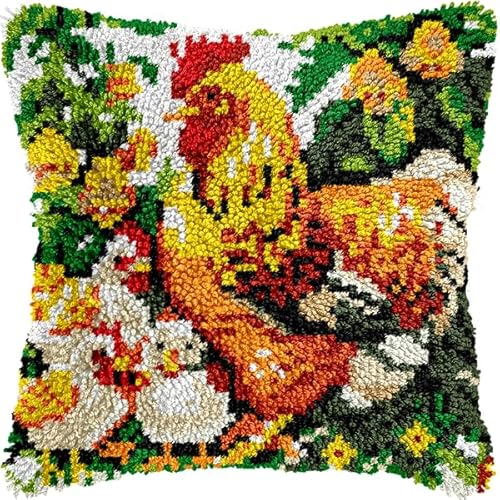 ANSIWEIGO Kissenbezugsset mit Tiermotiven, quadratische Kissenbezüge mit Reißverschluss, handwaschbar, gewebtes Polyesterdekor für Wohnzimmer und Schlafzimmer, 43 x 43 cm von ANSIWEIGO