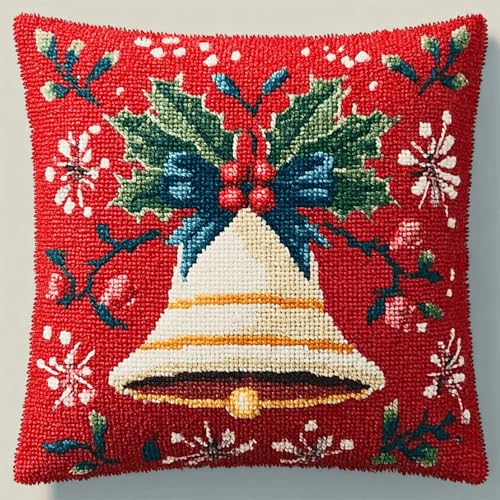 ANSIWEIGO Knüpfset Kissen 43x43 cm – Latch Hook Kit mit Wolle & Kissenhülle,DIY Handarbeitsset für Kinder & Erwachsene,kreative Knüpfkissen Heimdeko & Geschenkidee,Weihnachtsglocken ANSIWEIGO Knüpfset Kissen 43x43 cm – Latch Hook Kit mit Wolle & Kissenhülle,DIY Handarbeitsset für Kinder & Erwachsene,kreative Knüpfkissen Heimdeko & Geschenkidee,Weihnachtsglocken von ANSIWEIGO