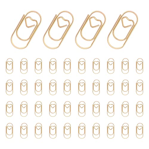 ANSO 150 StüCk Gold Nette BüRoklammern Papier Clip Mini Clips FöRmige BüRoklammern Papier Clip Lesezeichen Clips für BüRo Lieferanten Schule von ANSO