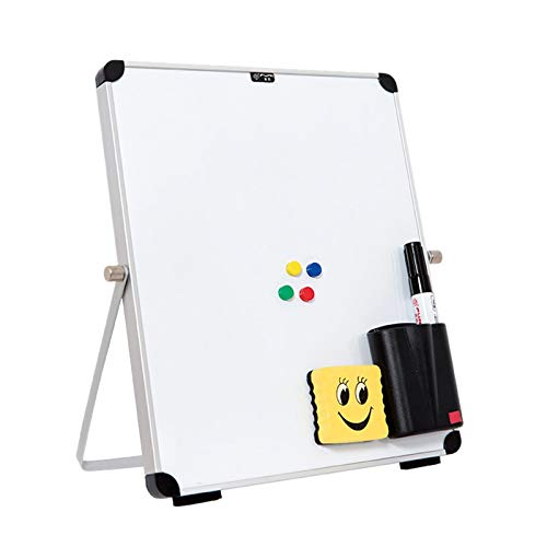 ANSO Kleine Desktop Trocken LöSchen Board Tragbare Kleine Magnetische Doppel Seitige Whiteboard Staffelei für Kinder Liste WeißE Tafel für Zuhause BüRo Schule von ANSO