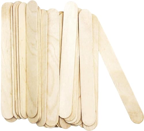 ANTETOK Jumbo Holzstäben zum Basteln Craft Sticks 20cm, 500 Stück, Popsicle Sticks, Eisstiele Holz Basteln, DIY-Handwerk, Zunge Depressor, Farbmischung von ANTETOK