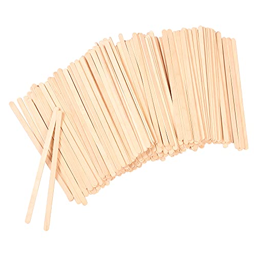 ANTETOK Rührstäbchen aus Holz, für Kaffee, Tee, Getränke, 500 Stück 140 mm Rührstäbchen, Heißgetränke glatte Sticks (Keine Papierverpackung) von ANTETOK