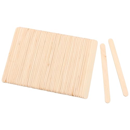 ANTETOK Holzstäbchen Lollipop Sticks 114mm, 200 Stück, Popsicle Sticks, Eisstiele Holz Basteln, DIY-Handwerk, Zunge Depressor, Kunstwerk von ANTETOK