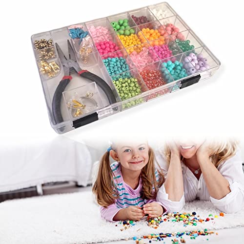 Antevia – Set mit Perlen für Armband + Kordeln + Verschlüsse + Charms + Schmuckzange | Bastelset für Kinder | Holznadeln (Luxury) von ANTEVIA Matériaux