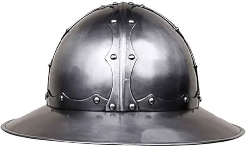 ANTIQUEMEDIEVAL Jupp Steel Kettle Helmet Authentic Knight Helm Fantasy LARP von ANTIQUEMEDIEVAL