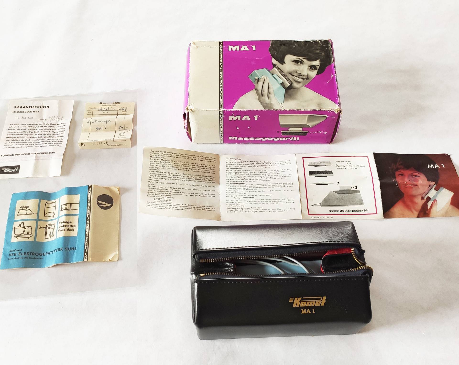 Vintage Massagegerät "Komet Ma 1" Ddr 1970Er Jahre, Elektro-Retro-Haushaltgerät Für Kosmetiker von ANTIQUEbyGermany