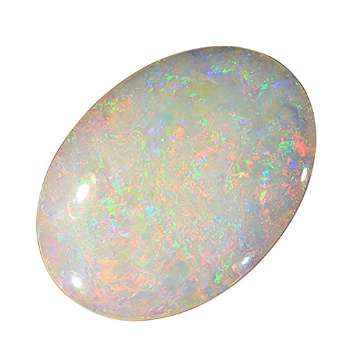 ANUJ SALES 4,00 Karat Opalstein, zertifiziertes natürliches Feuer, AA++-Qualität, oval, weißer astrologischer australischer Opal, loser Edelstein von ANUJ SALES