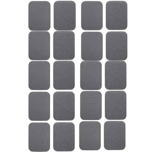 10 Paar Klettband Selbstklebend,Waschbare Sofa Antirutsch Klettverschluss,Teppichstopper,Starke Klebrige Antirutschmatte für Sofa,Nicht Klebstoff Nylon Klettband Nähen für DIY (Schwarz, 6x6cm) von ANXJLEO