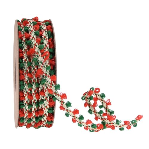 10 Yard 10 mm Blumen Spitzenband,Spitzenborte Zierband Zum NäHen Borten Und BäNder Zum Blumenband Stickerei NäHgüRtel,Geschenkverpackung Seil für Weihnachtsbaumdekoration (1) von ANXJLEO