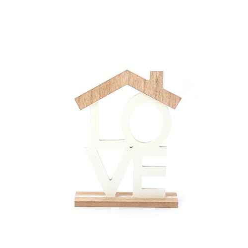 Home Dekorative Holzbuchstaben,Rustikaler Holzblock Home Schild,Holz “Home” 15x12,5cm Collage selbst,Gestalten basteln Natur DIY Bastelbedarf (Love) von ANXJLEO