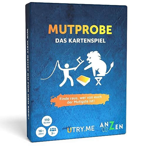 MUTPROBE - Das Kartenspiel für den lustigen Spieleabend | spannendes Partyspiel für Erwachsene mit dem gewissen Nervenkitzel | Gesellschaftsspiele | witzige Geschenkidee zum Geburtstag | Pflicht Spiel von ANZEN