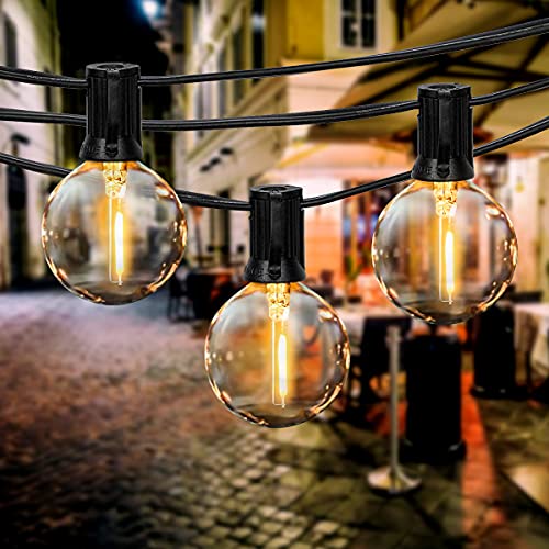 Lichterkette Außen, 8M Outdoor Lichterkette Glühbirnen, IP44 Wasserdicht, 20 LED Birnen und 2 Ersatzbirnen, Kann im Innen- und Außenbereich, für Garten Hochzeit Party - Warmweiß von AOEATO