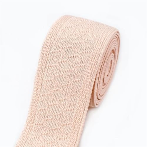 AOEGBY Gummiband 1/2 Meter 50mm Weiche Elastische Bänder for Nähen Hosen Kleidung Gummiband Gürtel Strap Stretch Gurtband Dekoration DIY Zubehör Gummibänder(PaleSkinPink,1METER_50MM) von AOEGBY