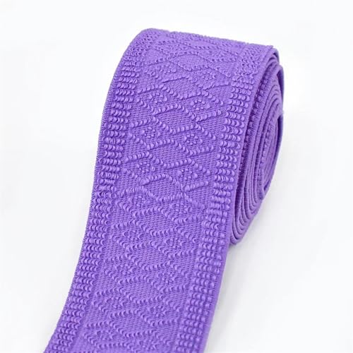 AOEGBY Gummiband 1/2 Meter 50mm Weiche Elastische Bänder for Nähen Hosen Kleidung Gummiband Gürtel Strap Stretch Gurtband Dekoration DIY Zubehör Gummibänder(Purple,2METERS_50MM) von AOEGBY