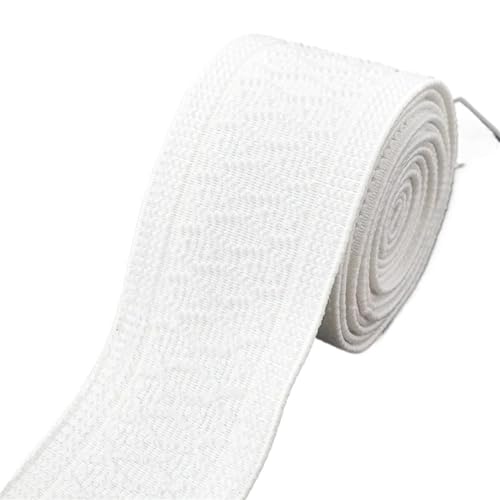 AOEGBY Gummiband 1/2 Meter 50mm Weiche Elastische Bänder for Nähen Hosen Kleidung Gummiband Gürtel Strap Stretch Gurtband Dekoration DIY Zubehör Gummibänder(White,2METERS_50MM) von AOEGBY