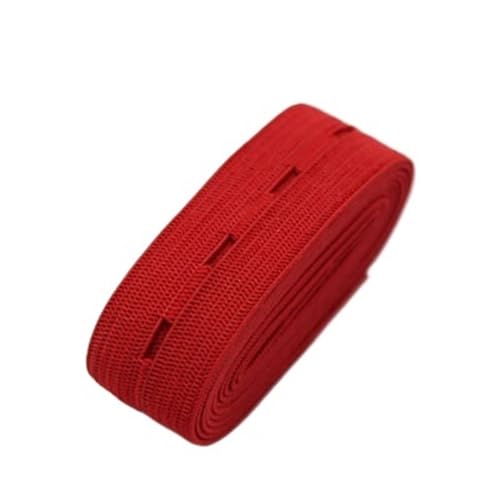 AOEGBY Gummiband 15/20/25/30 MM DIY Nähen Zubehör Knopf Loch Stricken Gummibänder Band Band Bunte Weiß schwarz Gurtband Gummibänder(Red,1yard) von AOEGBY