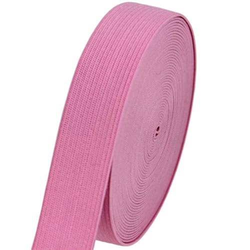 AOEGBY Gummiband 2/5/10M 2CM Bunte Flache Gummibänder Hohe Elastische Latex Gestrickte Dicke Gummi Seil Band DIY Kleidungsstück Hosen Nähen Zubehör Gummibänder(Light pink,10M_20MM) von AOEGBY