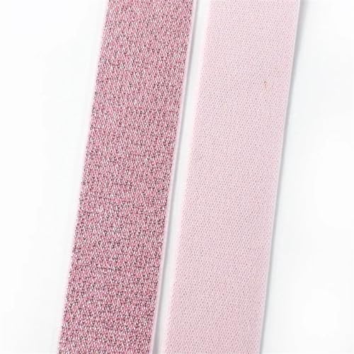 AOEGBY Gummiband 2/5M 25/30/40/50mm Elastische Band for Nähen Rock Hosen Bund Band Kleidung Schuhe Gummiband Band DIY Zubehör Gummibänder(Pink,2METERS_25MM) von AOEGBY