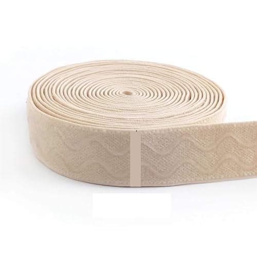 AOEGBY Gummiband 25/30mm Silikon Elastische Band for BH-träger Nicht-Slip Unterwäsche Gummiband Stretch Gurtband Band Band DIY nähen Zubehör Gummibänder(Beige-25mm,3Meters) von AOEGBY