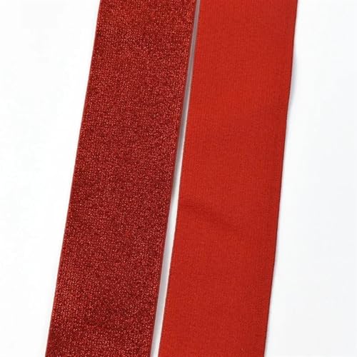 AOEGBY Gummiband 25-50mm Nylon Weiches Gummiband Pailletten Spandex Gummiband Kleidung Unterwäsche Rock DIY Nähzubehör 5/10 Meter Gummibänder(Red,10METERS_25MM) von AOEGBY