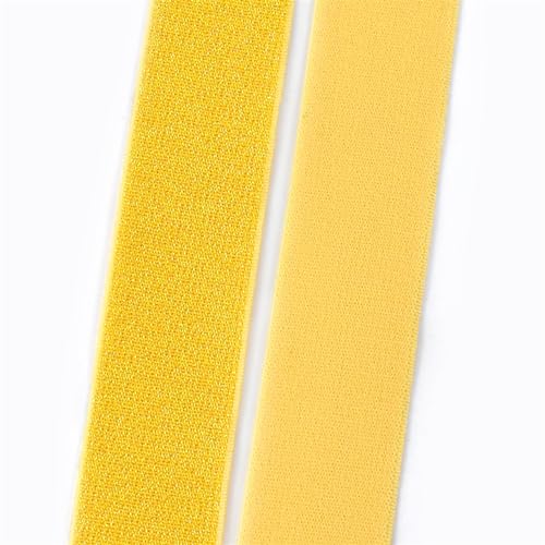 AOEGBY Gummiband 3/5/10 Meter 25-50mm Seide Nylon Gummiband Polyester Gurtband Gürtel Gummiband DIY Bund Kleid Gürtel Nähzubehör Gummibänder(Yellow,10METERS_40MM) von AOEGBY