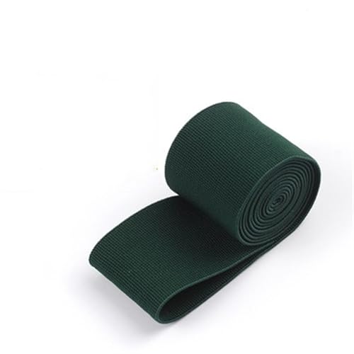 AOEGBY Gummiband 4CM Plus weiches, hochelastisches, hautfreundliches Gürteldekorations-Gummiband, Farbe Nylon-Gummiband, Bekleidungszubehör Gummibänder(Deep Green) von AOEGBY