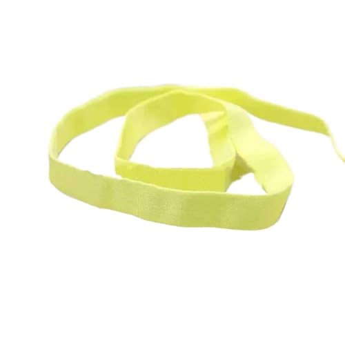 AOEGBY Gummiband 5/10M 12mm Elastische Bänder for Unterwäsche BH Schulter Gurt Frühling Haar Gummiband Hosen Gürtel Stretch Nylon Gurtband Nähen Zubehör Gummibänder(Yellow,5METERS_12MM) von AOEGBY