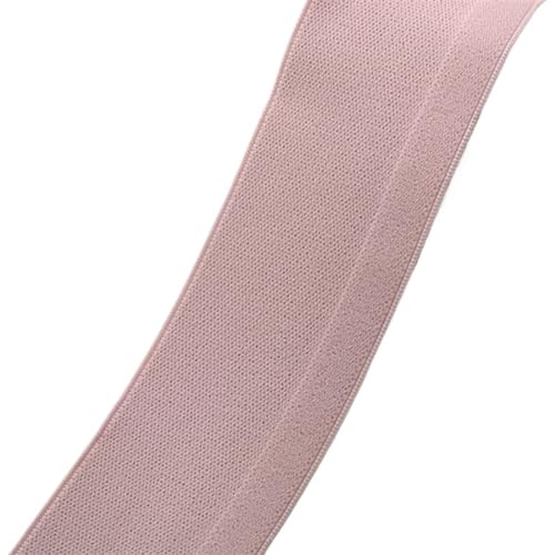 AOEGBY Gummiband Buntes Twill-Gummiband mit verdickter Gummiband-Taille, modischer Bund, DIY-Bekleidungszubehör Gummibänder(Pink) von AOEGBY