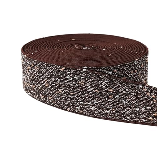 AOEGBY Gummiband Gummiband, 40 mm, Polyester, elastisches Band, Badeanzug, Stretch, Kleidung, Gurtband, Nähzubehör, 1 Meter Gummibänder(Coffee) von AOEGBY