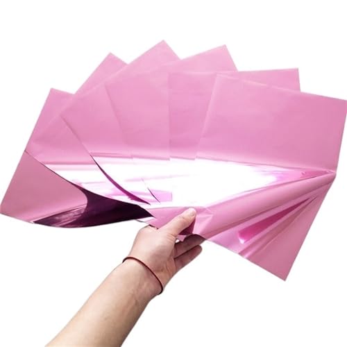 AOEGBY HeißPräGe-Folie A4 50 Blatt eloxiertes AluminiumGold Heißlaminator-Bastelpapier, einfach zu verwenden, kann auf Papiermineralien verwendet Werden Hot Stamping Paper (Color : Pink) von AOEGBY