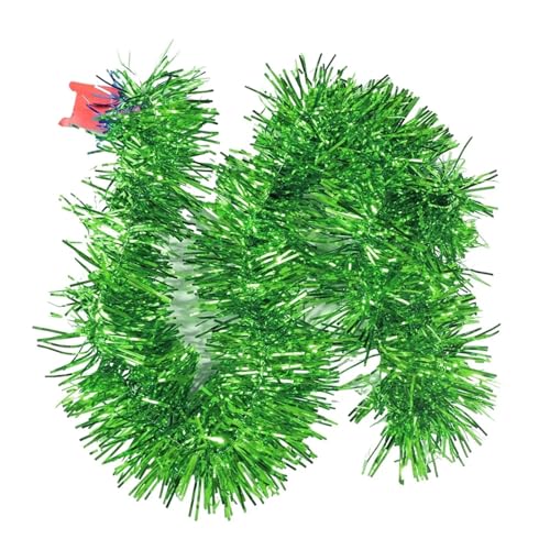 AOEGBY Lametta-Girlande 1,5 mt Weihnachtsdekoration Band Girlande Ornamente Bunte Streifen for Weihnachtsbaum Bar Tops Hochzeit Party Dekoration Lieferungen(Green) von AOEGBY