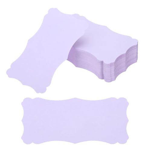 Leere Karteikarten 120/200 Stück 7,6 x 12,7 cm doppelseitige leere Papier-Visitenkarten, kleine Karteikarten, Wörter, Nachrichten, Notizkarten, Mini-Papieranhänger for Heimwerker(Light Purple,200Pcs) von AOEGBY