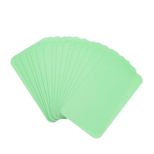 Leere Karteikarten 200 Stück 90 x 54 x 0,3 mm Kraftpapierkarte, blanko, Visitenkarte, Nachricht, Hinweis, Dankeskarte, Schreibkarte, Etikett, Lesezeichen, Lernkarte(Green 100pcs) von AOEGBY