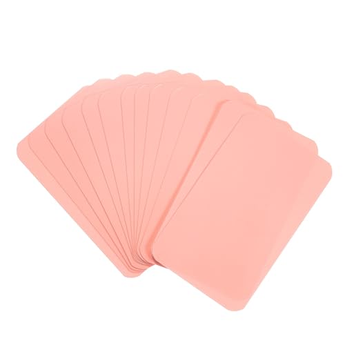 Leere Karteikarten 200 Stück 90 x 54 x 0,3 mm Kraftpapierkarte, blanko, Visitenkarte, Nachricht, Hinweis, Dankeskarte, Schreibkarte, Etikett, Lesezeichen, Lernkarte(Pink 100pcs) von AOEGBY