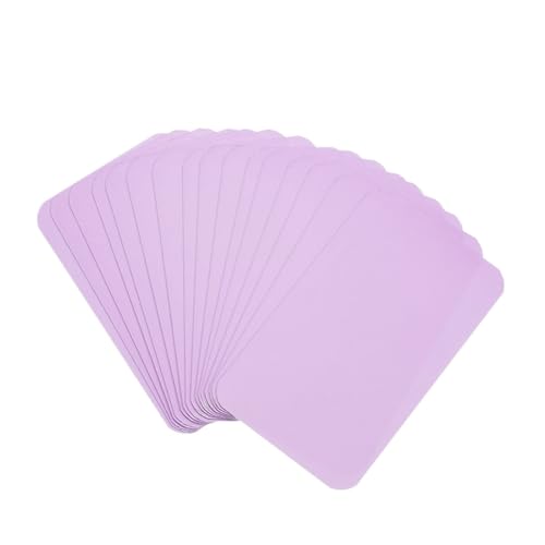 Leere Karteikarten 200 Stück 90 x 54 x 0,3 mm Kraftpapierkarte, blanko, Visitenkarte, Nachricht, Hinweis, Dankeskarte, Schreibkarte, Etikett, Lesezeichen, Lernkarte(Purple 100pcs) von AOEGBY