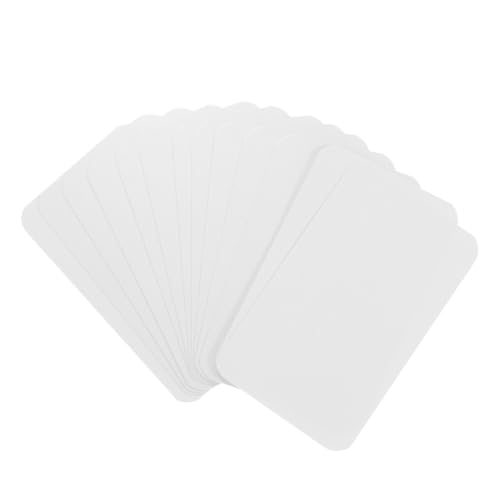 Leere Karteikarten 200 Stück 90 x 54 x 0,3 mm Kraftpapierkarte, blanko, Visitenkarte, Nachricht, Hinweis, Dankeskarte, Schreibkarte, Etikett, Lesezeichen, Lernkarte(White 100pcs) von AOEGBY