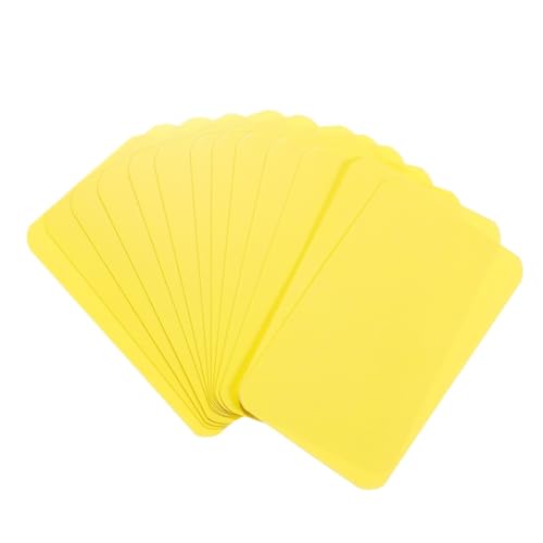 Leere Karteikarten 200 Stück 90 x 54 x 0,3 mm Kraftpapierkarte, blanko, Visitenkarte, Nachricht, Hinweis, Dankeskarte, Schreibkarte, Etikett, Lesezeichen, Lernkarte(Yellow 100pcs) von AOEGBY