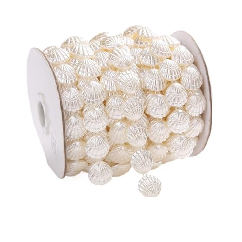 Pearl Bead Roll Strand 1 Meter/2 Meter ABS-Imitationsperlen-Kettenband-Borte for Nähen for DIY-Hochzeitsfeier-Bastel-Stirnband Garland Pearl Bead Roll(Color:AA195 1m) von AOEGBY