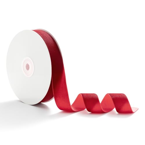AOKSUNOVA Samtband Geschenkband Samt 2,5cm x 9m Schleifenband Samtbänder Geschenkbänder Bordeaux Rot Samt Band AOKSUNOVA Samtband Geschenkband Samt 2,5cm x 9m Schleifenband Samtbänder Geschenkbänder Bordeaux Rot Samt Band von AOKSUNOVA