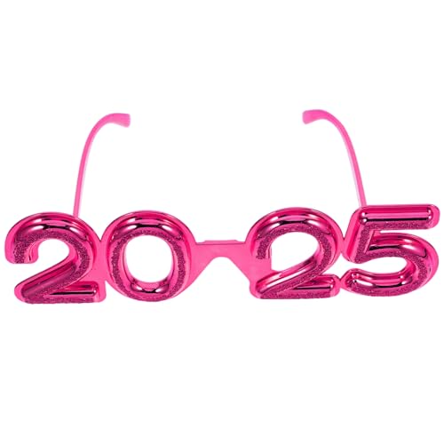 AOKWAWALIY 2025-Brille Abschluss-Sonnenbrille 2025- -Brille Glitzernde -Sonnenbrille Silvester-Brille Klasse Von 2025-Brille Halloween- -Requisite Rosig von AOKWAWALIY