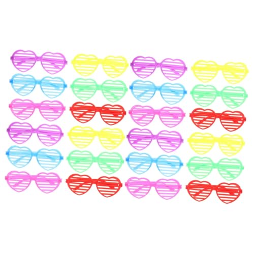 AOKWAWALIY 24 Stück Shutter Brille Cosplay Party Brille Party Herz Brille Party Brille Dekorative Party Brille Requisiten Für Fotokabine Lustige Brille Für Erwachsene Lustige Brille von AOKWAWALIY