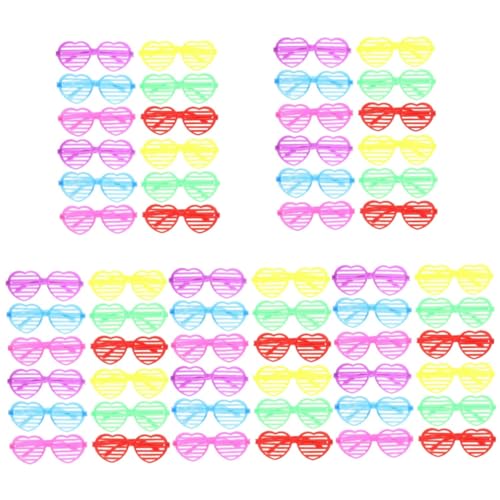 AOKWAWALIY 60 Stück Shutter Brillen Festival Requisite Cosplay Party Brillen Partygeschenke Stilvolle Brillen Kunststoff Party Brillen Interessante Party Brillen Requisiten Für von AOKWAWALIY