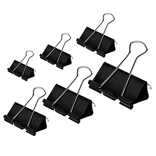 Büro-Binder-Clips, 130 Stück, langer -Clip, Schwalbenschwanz-Clips, Ordner-Clips, Büroklammern, Büroklammern, verschiedene Größen, Papierordner von AOKWAWALIY