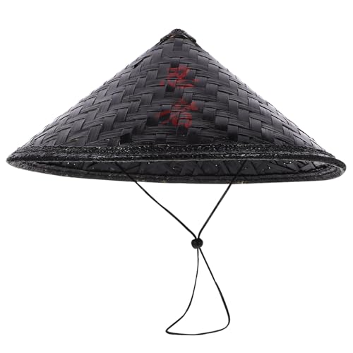 AOKWAWALIY Chinesischer Bambushut Hut Ninja-Hut Gewebt Japan Schwerter Mann Halloween Cosplay Ritterhut Asiatischer Hut Orientalische Strohkappen Für Auftritte 36 Cm von AOKWAWALIY