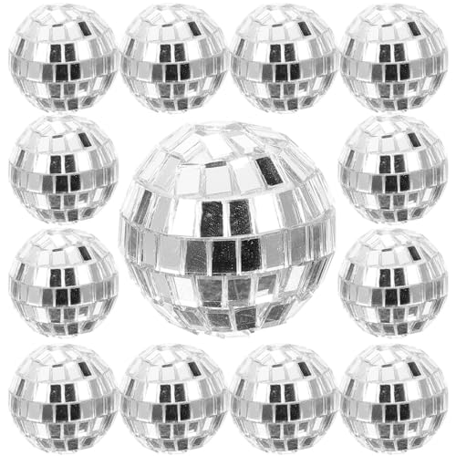 AOKWAWALIY Disco-Kugel-Dekoration Mini-Spiegel Disco-Kugel Zum Aufhängen Anhänger 70Er-Jahre-Disco-Party-Dekoration Reflektierender Kugel-Anhänger Diy-Ornament Für Kuchendekoration von AOKWAWALIY