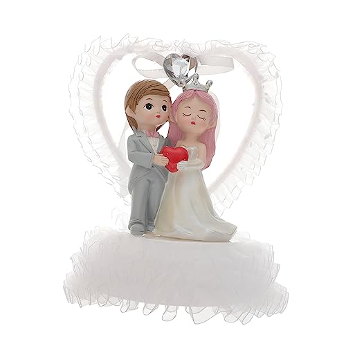 AOKWAWALIY Schmuck für Braut und Bräutigam bürodeko büro dekoration Ornament Hochzeitsaufsätze für Kuchen Braut und Bräutigam Valentinstagsgeschenk Schreibtisch Statue Plugin schmücken Harz von AOKWAWALIY