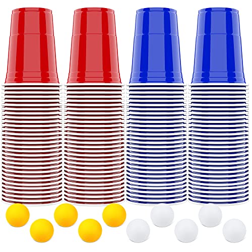 AOLUXLM [100+10] BeerPong Partybecher Beer Pong Becher 480ml /16OZ Bier Pong Party Becher | Wiederholbare Trinkbecher Camping Cocktail Bier Weihnachten Geburtstag Hochzeit von AOLUXLM