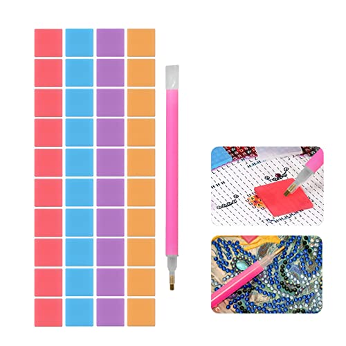 Diamant-Stift Kleber Ton,161Stück DIY 5D Diamond Painting Werkzeug Set,Diamant Malerei Kleber Clay,DIY Malerei Kleber Ton bunte Malerei Ton Wachs Stickerei Kreuzstich Malerei Set für Stickerei Zubehör von AOMiGT