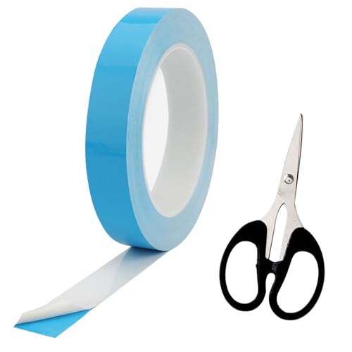 Thermisches Klebeband Leitend, Wärmeleitendes Doppelseitiges Klebeband, Wärmeleitklebeband Kühlband, Kühlendes Band Selbstklebend Tape für integrierte Schaltungen Kühlkörper, 20mm × 25 m (Lichtblau) von AOMiGT